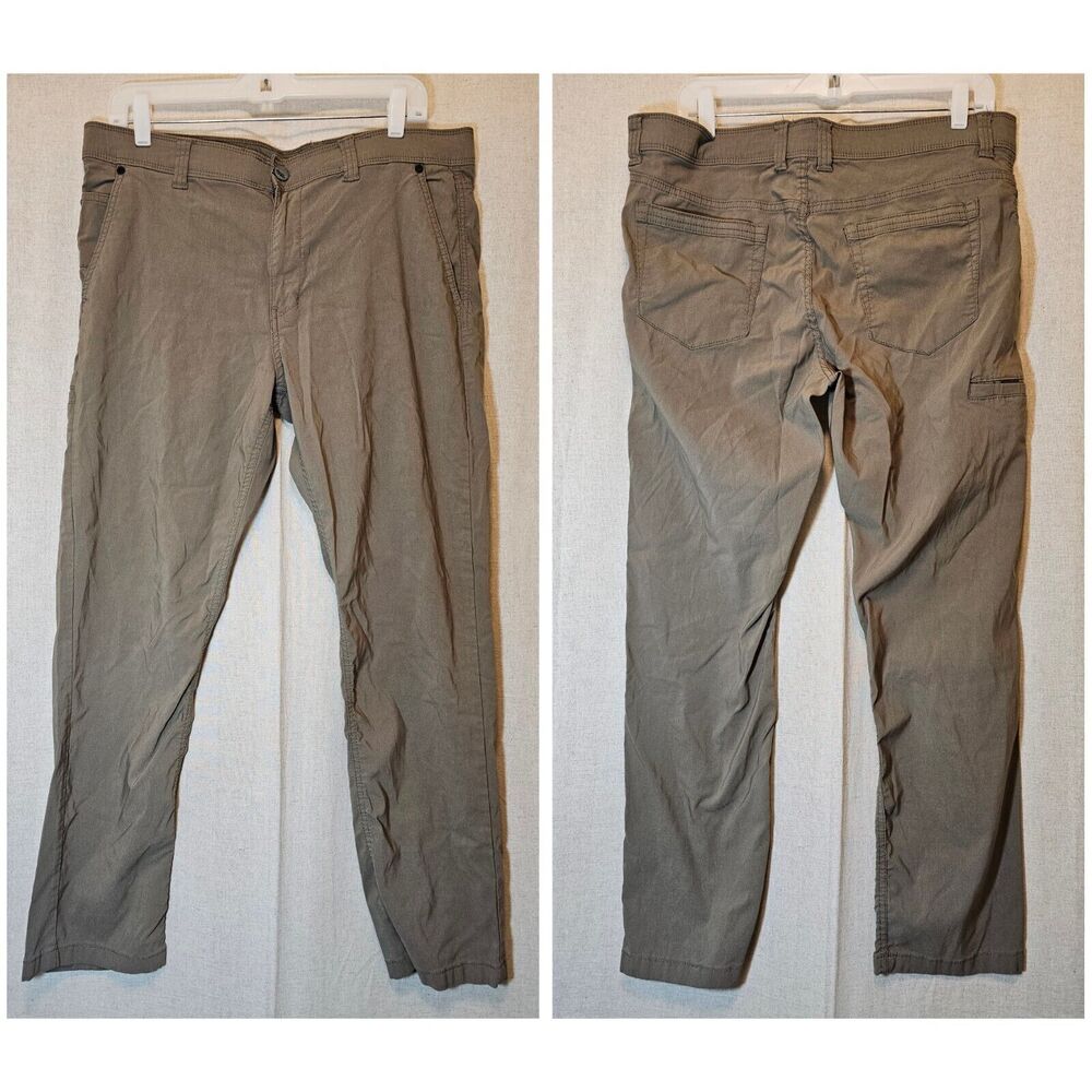 Weatherproof Vintage Faille Performance Pants for Men in Mushroom Brown 36 x 30
